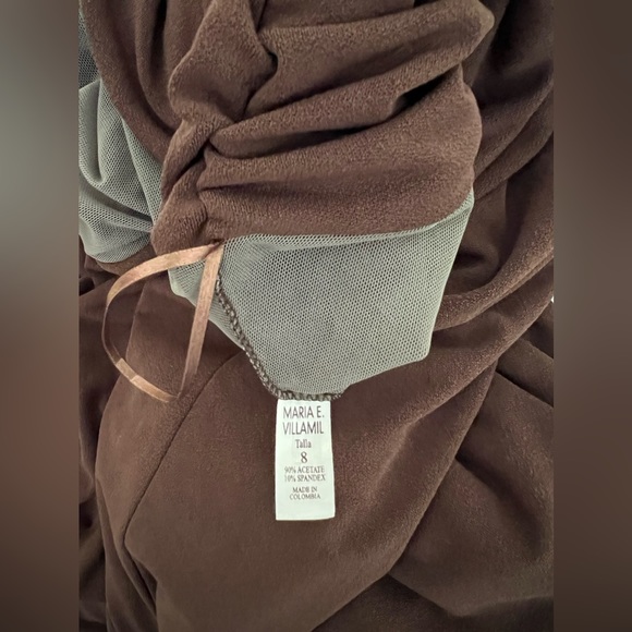 Maria Elena Villamil Maxi Skirt Size 8. Dark Brown color, ankle length - Picture 5 of 6